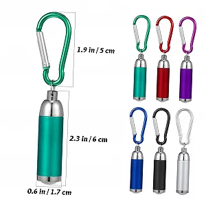 Фонарик OSALADI Маленький Led Kарабин Kлипса Алюминиевый сплав для кемпинга, освещения, портативный для рюкзака и брелока synthetic.ua - Фото 1