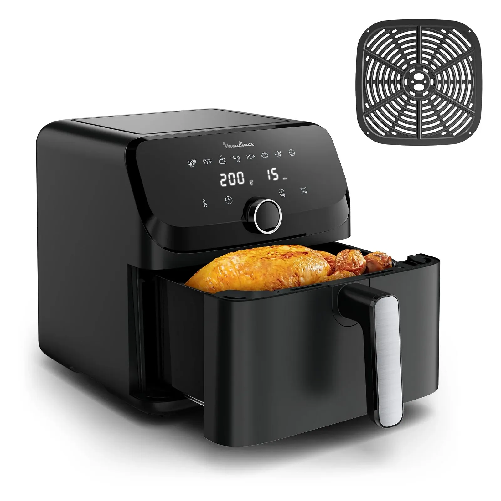 Мультипіч Moulinex Easy Fry Mega EZ8558F0 7.5 л 8 програм Чорна, фото №1 Мультипіч Moulinex Easy Fry Mega EZ8558F0 7.5 л 8 програм Чорна, фото №1