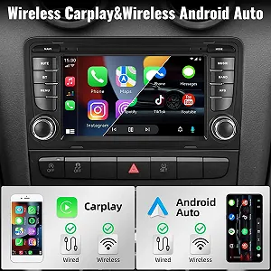 Штатная автомагнитола CAMECHO для Audi A3 S3 RS3 8P 8V/7" / Сенсорная / 2/64Гб / Android 13 / Apple CarPlay / Android Auto / Bluetooth / WI-FI / GPS / USB synthetic.ua - Фото 1