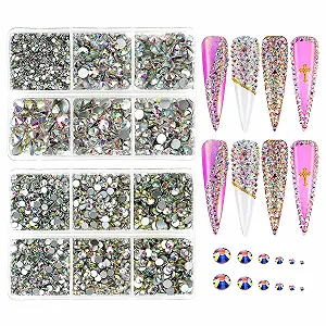 Стразы для ногтей Стекло с плоской задней стенкой 6 размеров SS6~SS30 - Фото 1