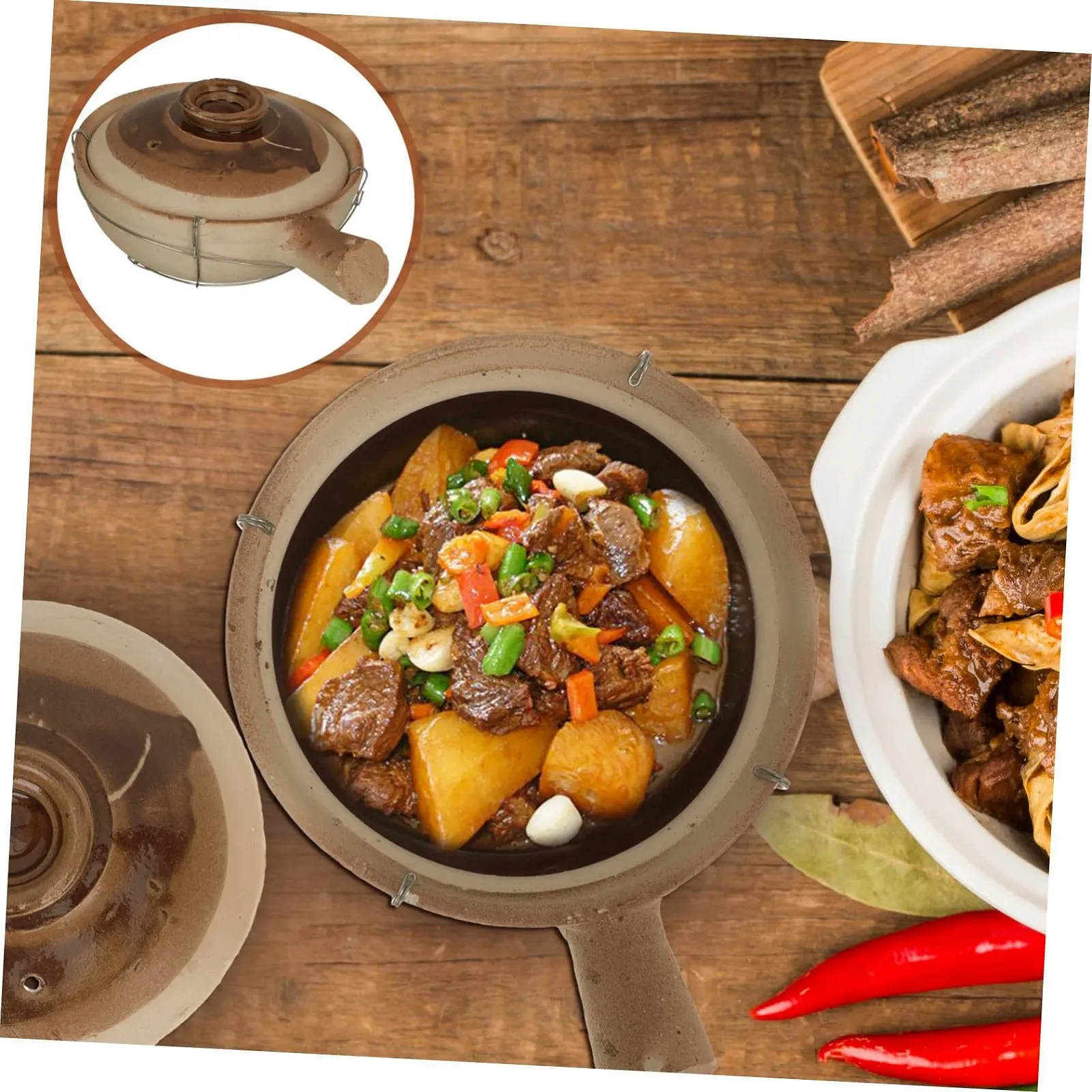 Кастрюля для тушения Mobestech керамическая 0,5 л с ручкой термостойкая, фото №3 Кастрюля для тушения Mobestech керамическая 0,5 л с ручкой термостойкая, фото №3