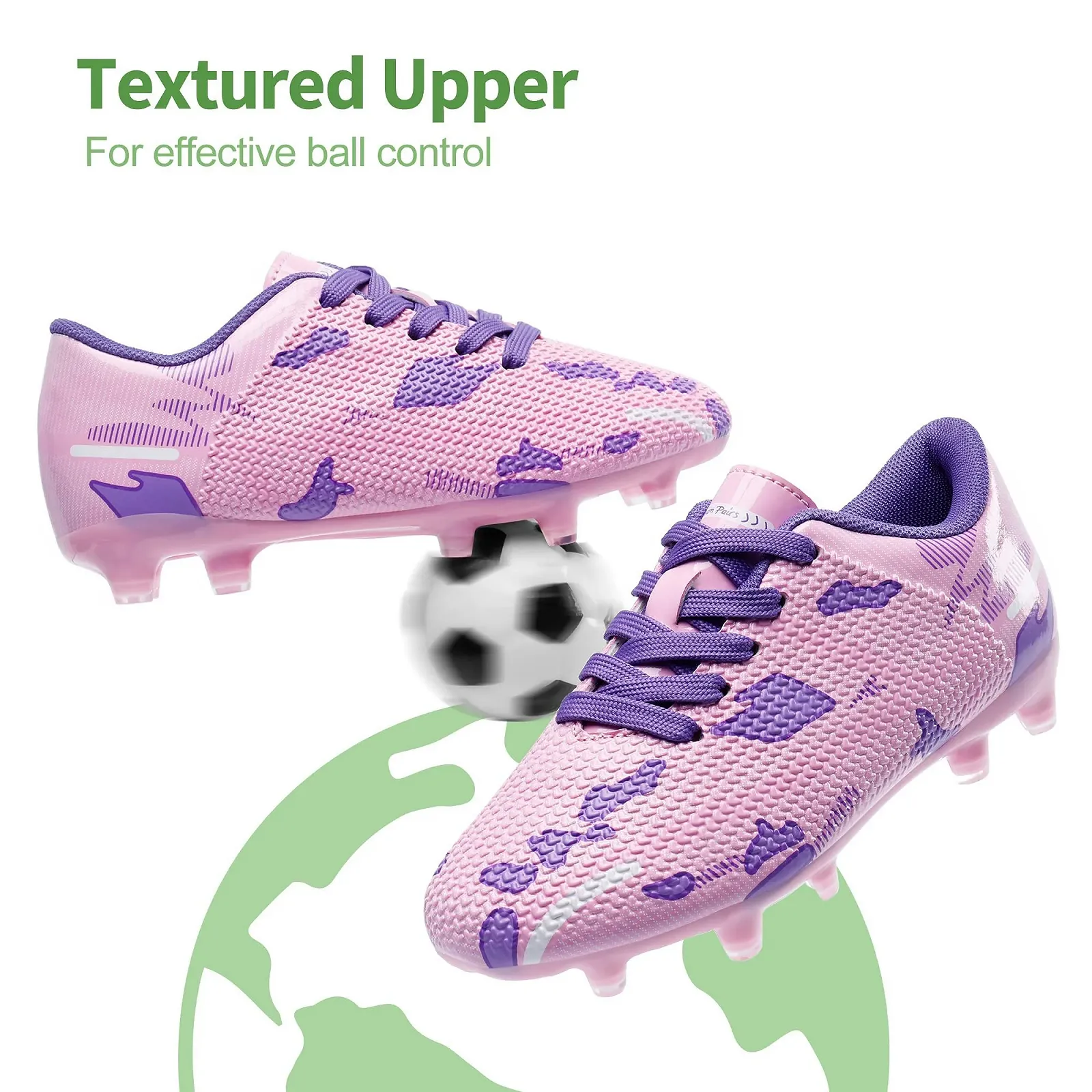 Футбольні бутси DREAM PAIRS Дитячі спортивні зносостійкі дихаючі спортивні бігові  з довгими шипами, фото №3