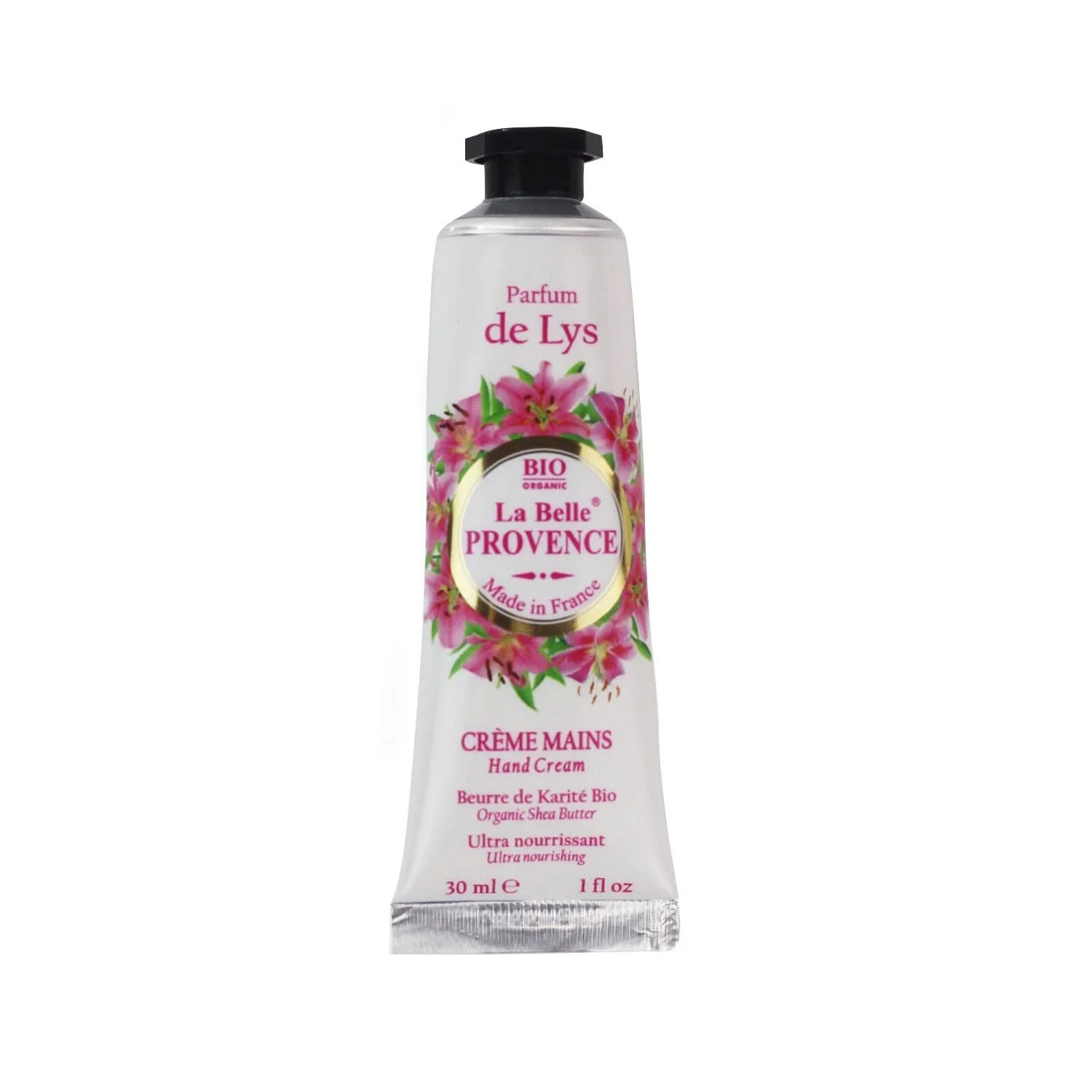 Крем для рук Лілія 30 мл у тубі, дорожній розмір, зволожуючий, натуральна косметика, масло ши, фото №1