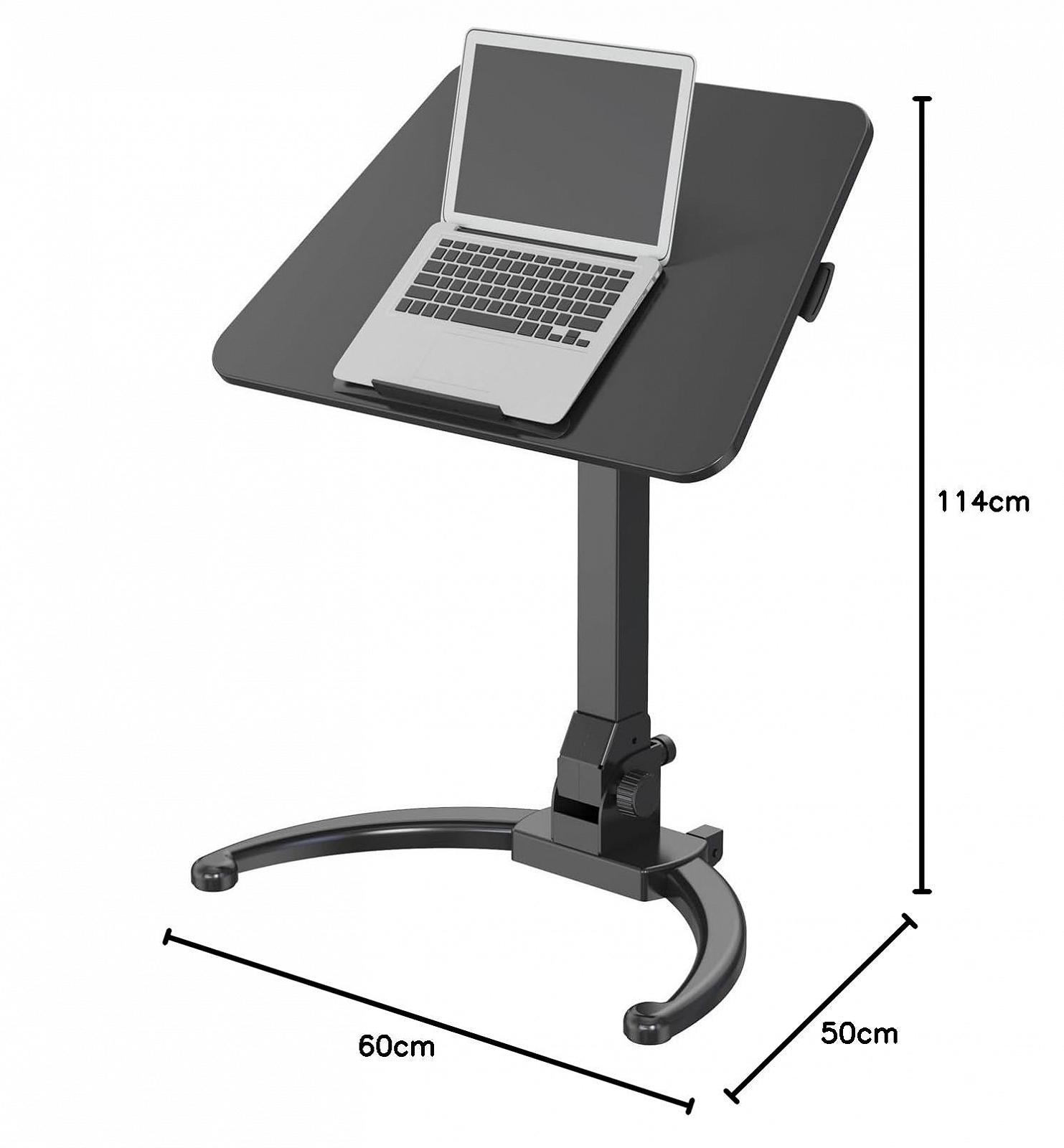 Мобильный столик для ноутбука SVITA WONJU, регулируемый по высоте, черный, фото №3 Мобильный столик для ноутбука SVITA WONJU, регулируемый по высоте, черный, фото №3