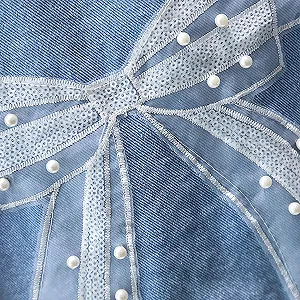 Джинсовая куртка L SERVER Детская Вышитая Переходная Куртка Модная Ветровка Повседневная Куртка для Открытого Воздуха для Весны и Осени synthetic.ua - Фото 1