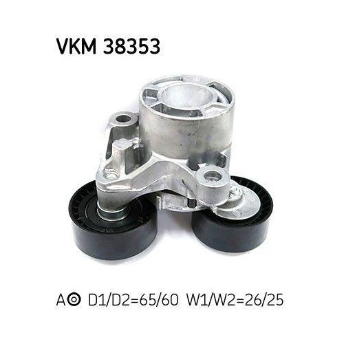 Натягувач поліклинового ременя SKF VKM 38353 BMW середній, середній правий, верхній, фото №2