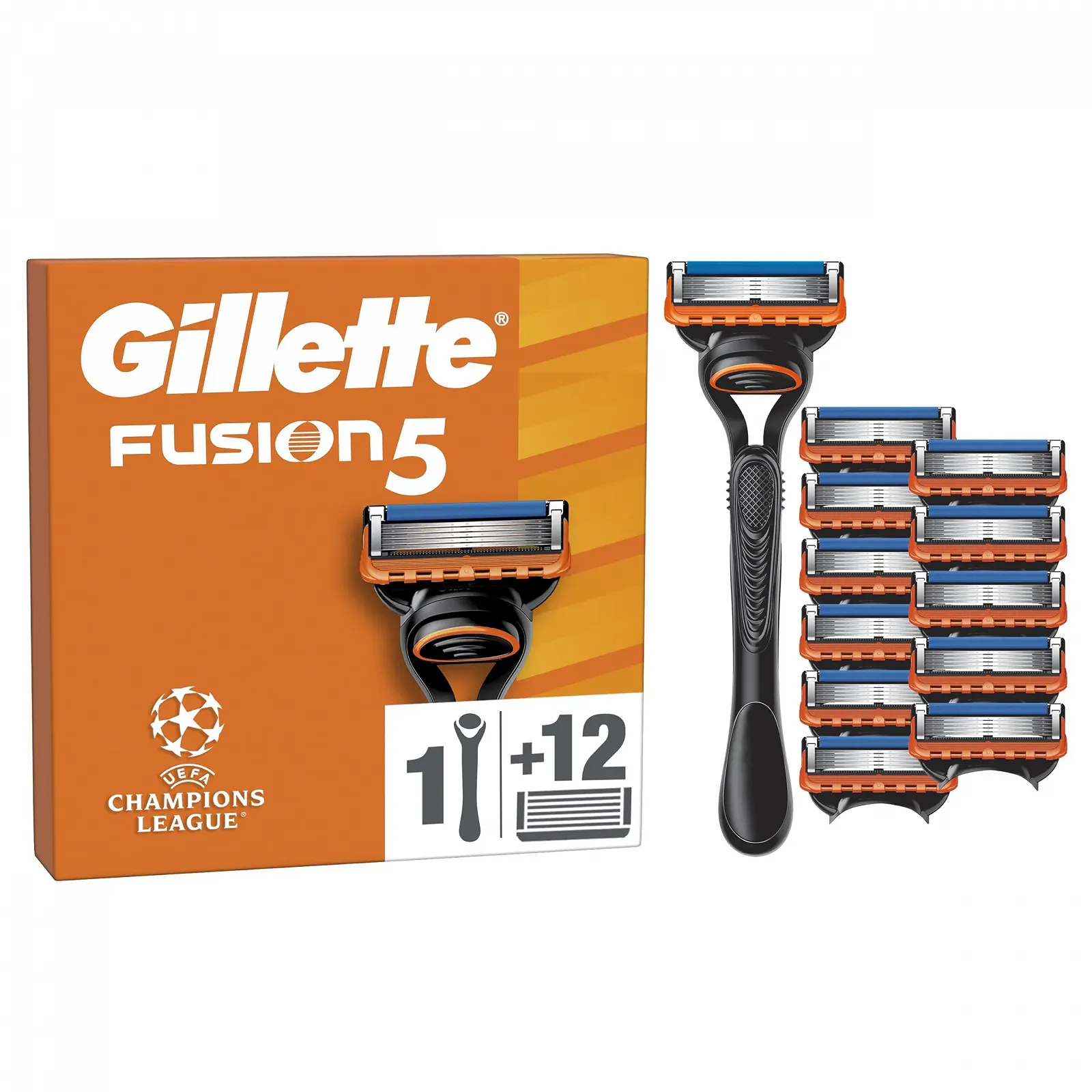 Бритва Gillette Fusion5 для мужчин с 12 сменными лезвиями, фото №1