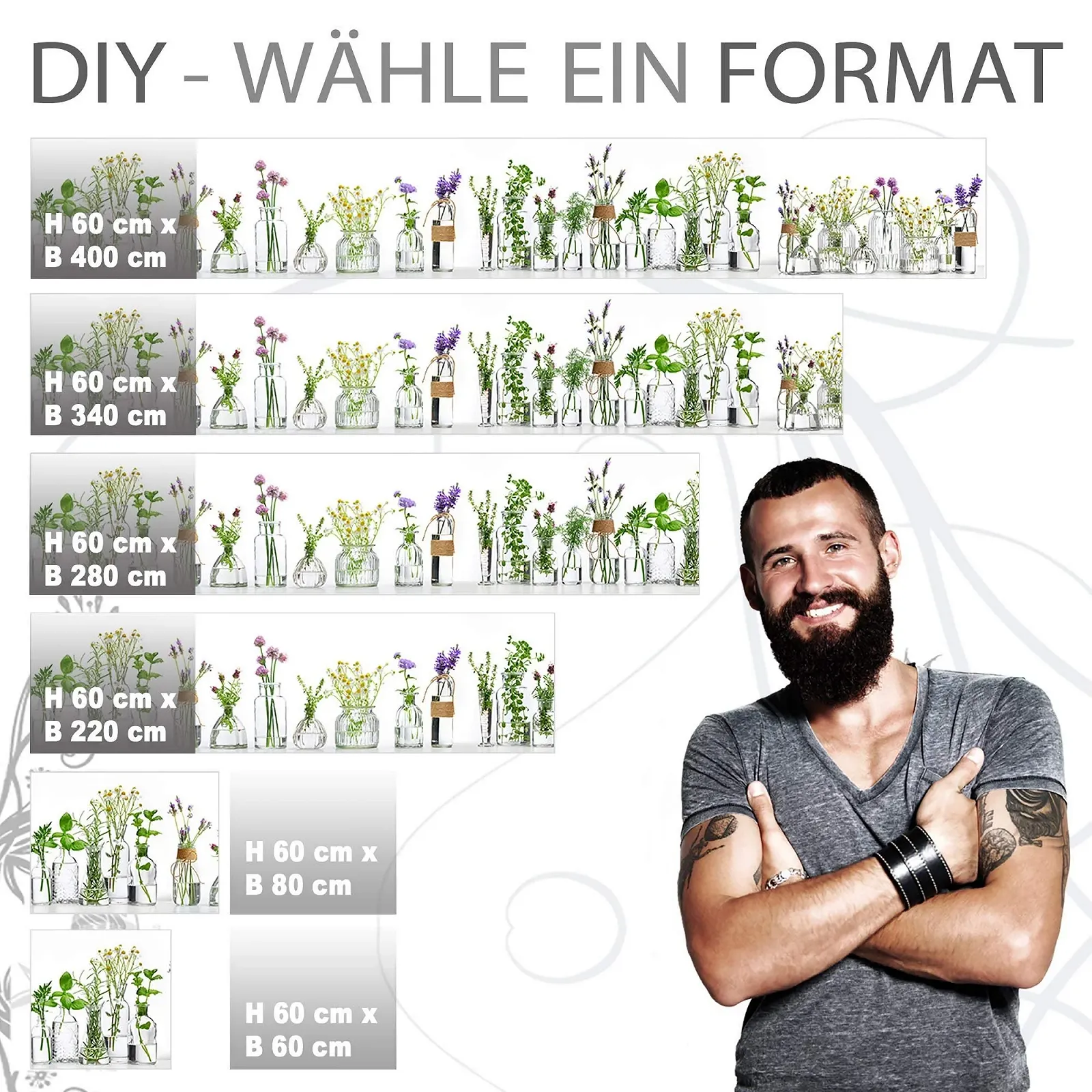 Наклейка для кухні StickerProfis Herb Jars самоклеюча, фото №3