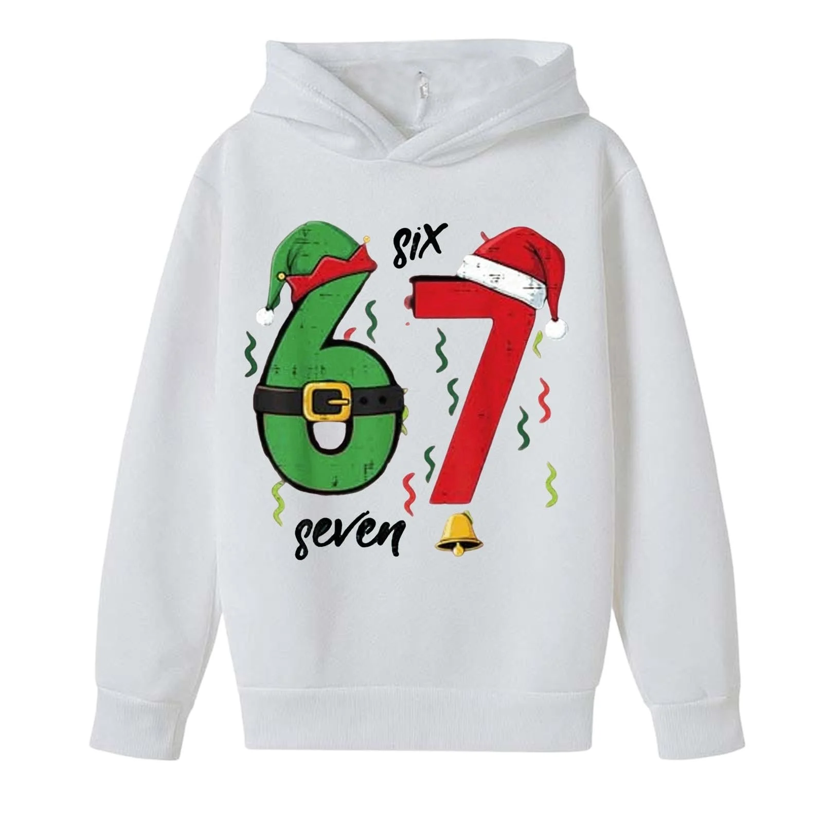 Худи для мальчиков, детская толстовка с капюшоном, флисовая теплая толстовка для девочек, мягкая 67 принт, удобный пуловер, теплая зимняя толстовка, уютная повседневная модная куртка, рубашка с длинными рукавами, куртка-толстовка, фото №4