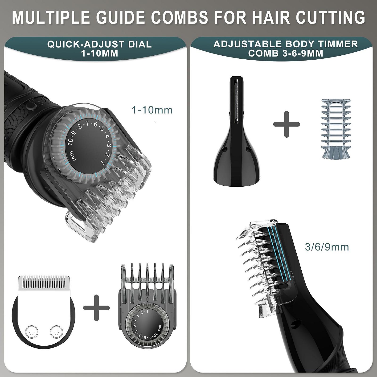 Набор для стрижки Surker Professional 7 in 1 Т-образный триммер Black, фото №5