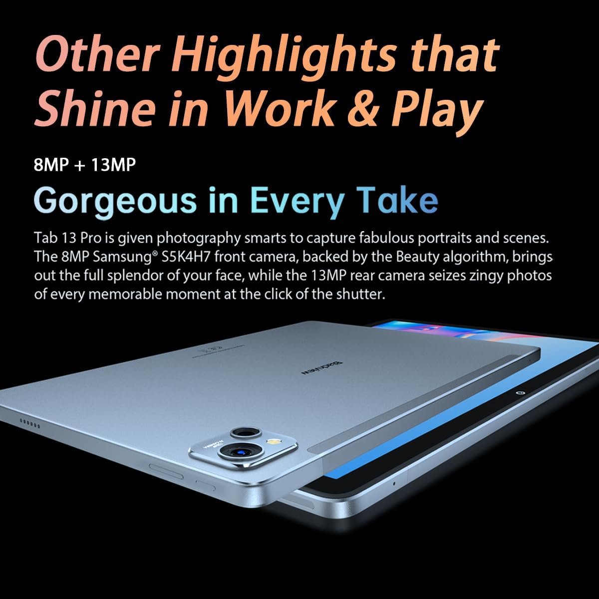 Планшет Blackview Tab 13 PRO 10.1 Inch FHD+ Display Android 13 Helio P60 16GB + 128GB 7680mAh Dual SIM 4G LTE WiFi 13MP + 8MP Dual Box Speaker, фото №2 Планшет Blackview Tab 13 PRO 10.1 Inch FHD+ Display Android 13 Helio P60 16GB + 128GB 7680mAh Dual SIM 4G LTE WiFi 13MP + 8MP Dual Box Speaker, фото №2