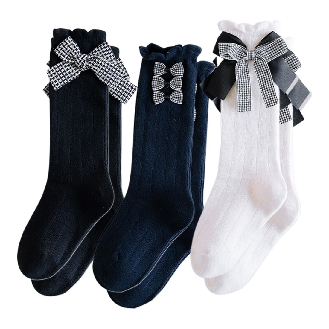 Гольфы 3 пары Cotton с бантами для девочек EU 36-39, фото №1