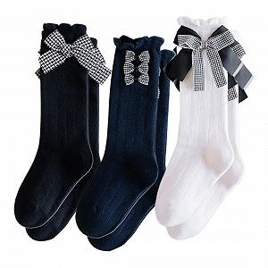 Гольфы 3 пары Cotton с бантами для девочек EU 36-39 - Фото 1