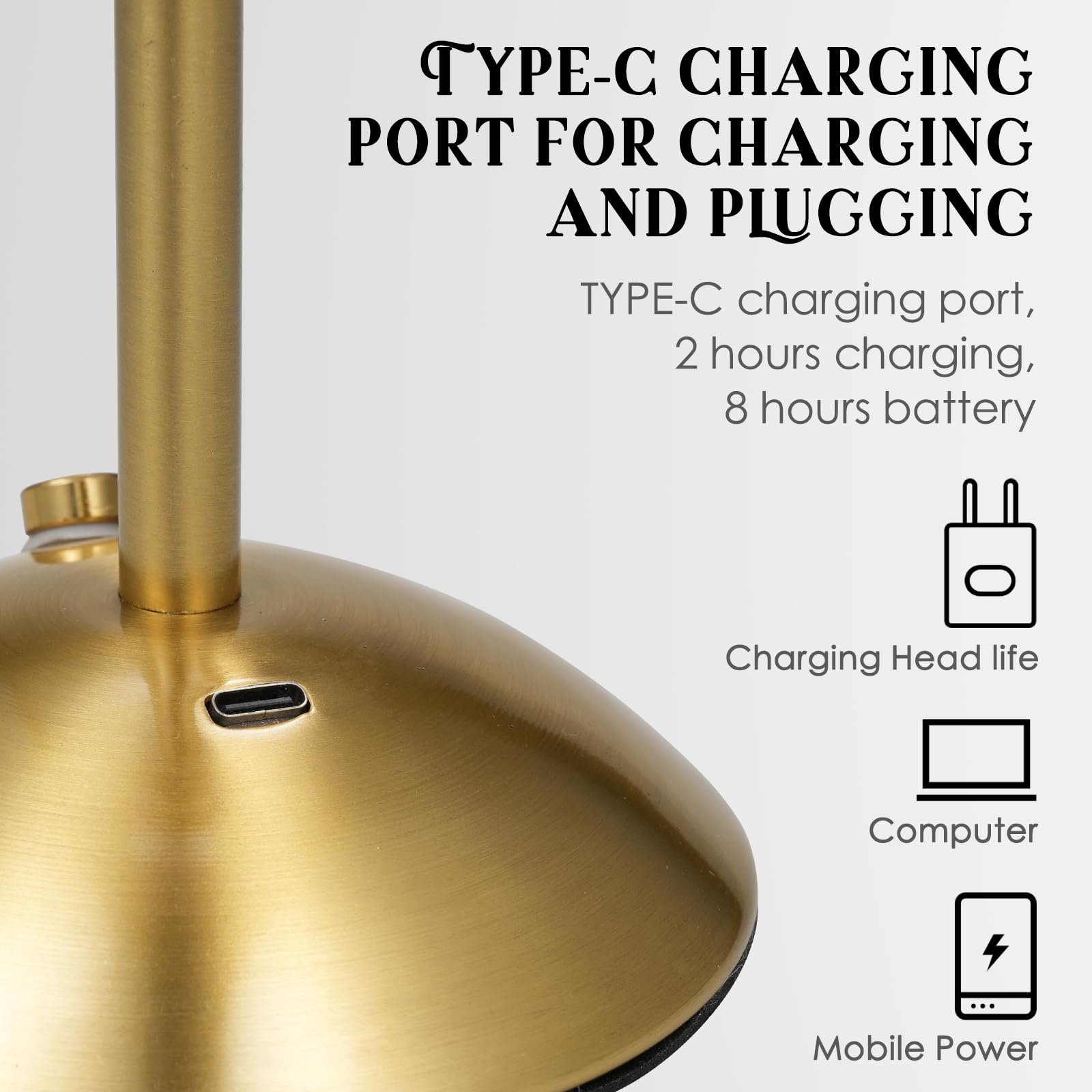 Настільна лампа ACAGALA LED Crystal Акумуляторна Сенсорна, фото №4