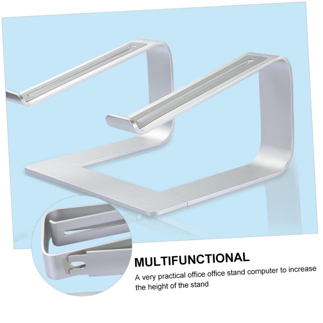 Підставка для ноутбука Holibanna Алюмінієва Знімна Регульована по висоті з вентильованим дизайном, фото №4