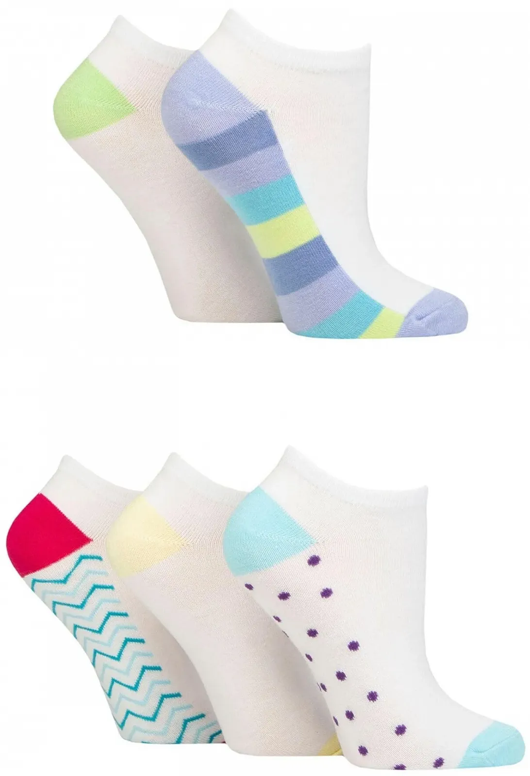 Носки для тренировок SockShop Wildfeet Patterned Bamboo, женские, набор 5 пар, фото №1