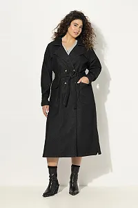 Тренч Денім Ulla Popken Вінтажний Двобортний 830347 synthetic.ua - Фото 1