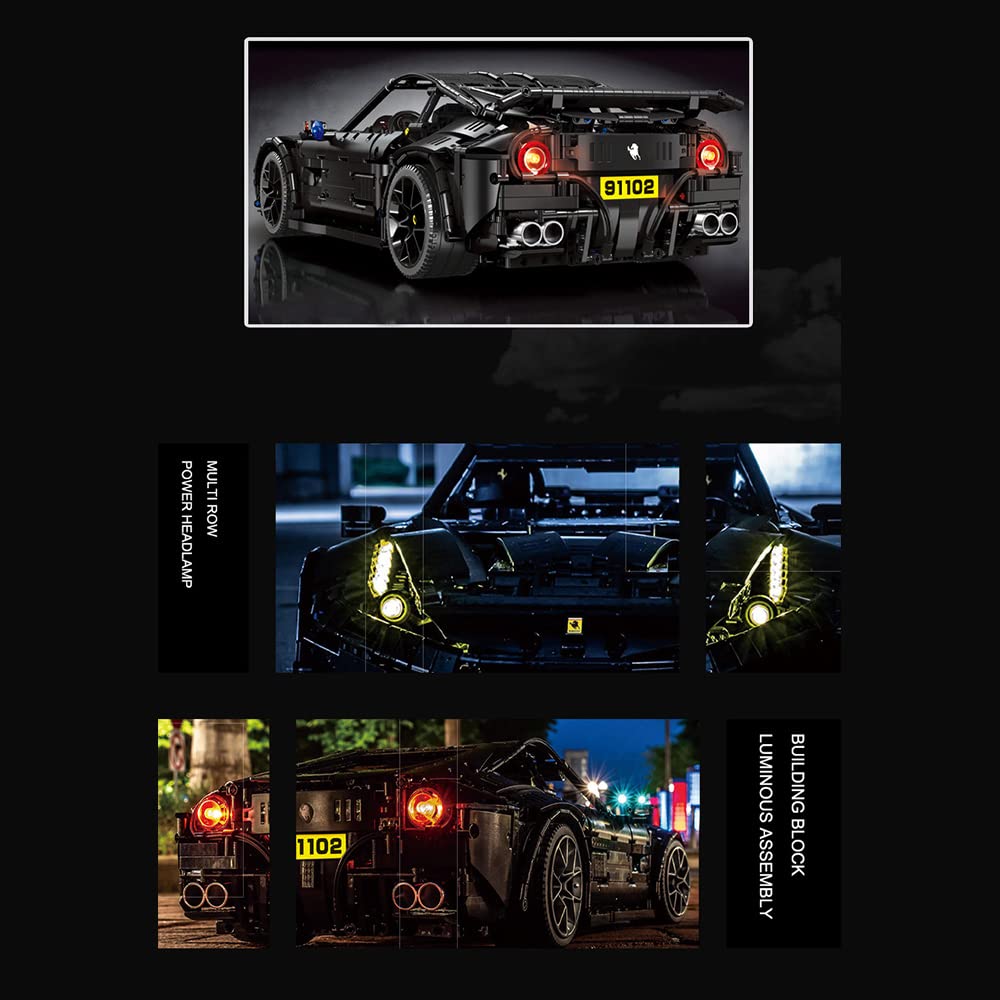 Блок MISINI 91102 Supercar Clamping, 3097 шт Велика автомобіль з дистанційним керуванням Спортивний автомобіль 1:8 MOC Technology Toy, фото №5