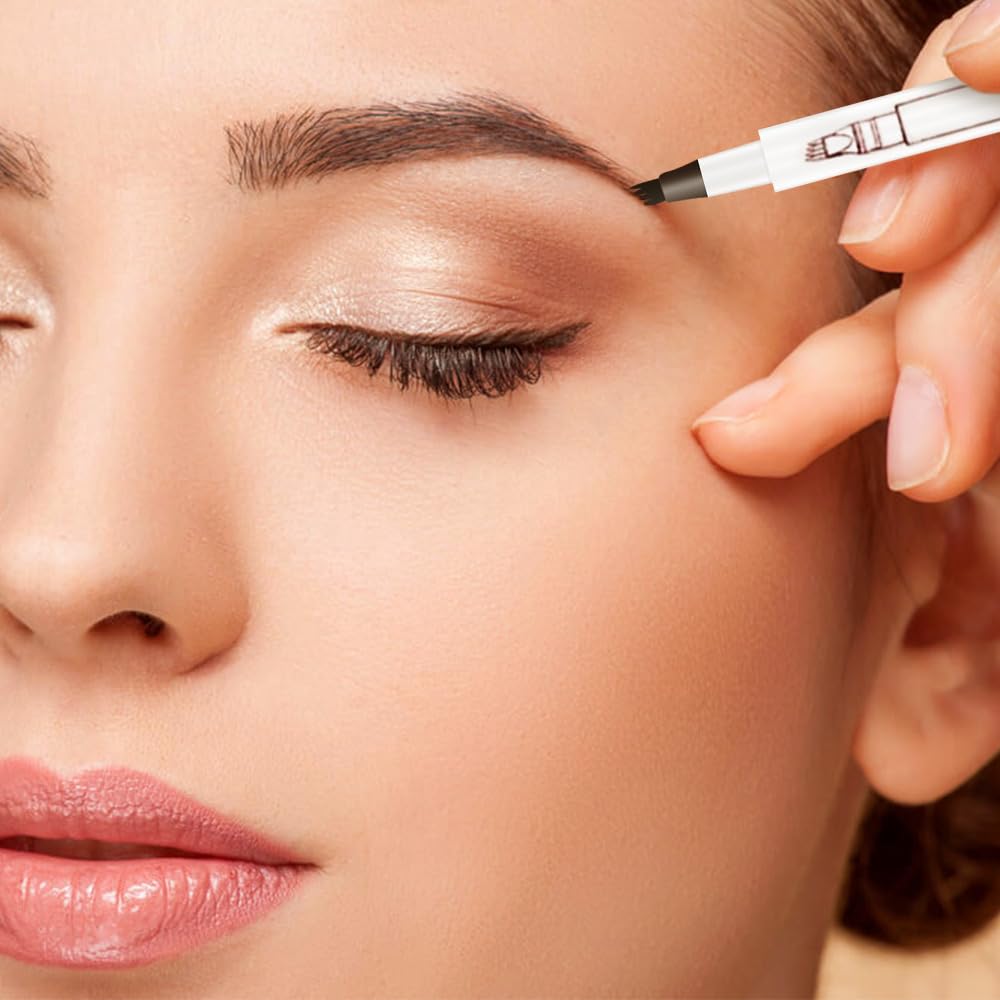 Олівець для брів Waterproof Dark 4 Micro-Fork Tip 3D Eyebrow Eye Makeup (04#), фото №2