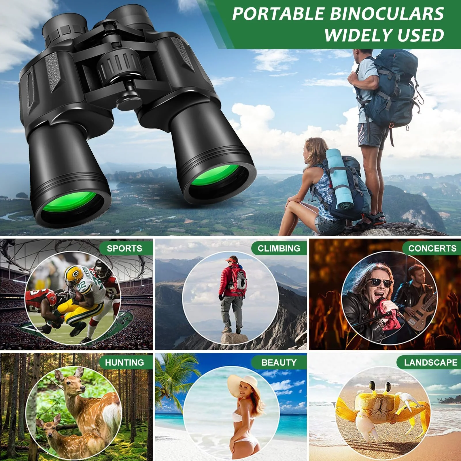 Бінокль HD 20 x 50 Waterproof з адаптером для смартфона, фото №3