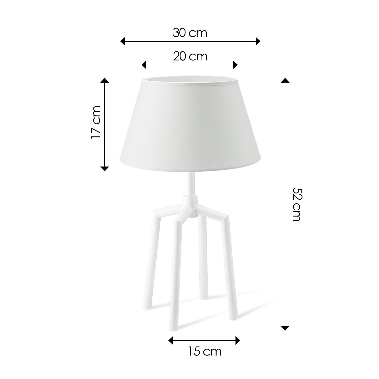 Настільна лампа Home Sweet Home Largo Spinn Modern 30/30/50 см метал текстиль E27 з вимикачем світло-сіра, фото №6