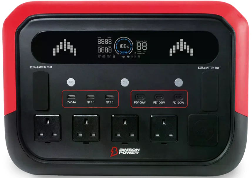 Зарядна станція Bimson Power BP2400PPS 4800 Вт / 2400 Вт / 2048 Вт*год / LiFePO4 / Швидка зарядка, фото №2