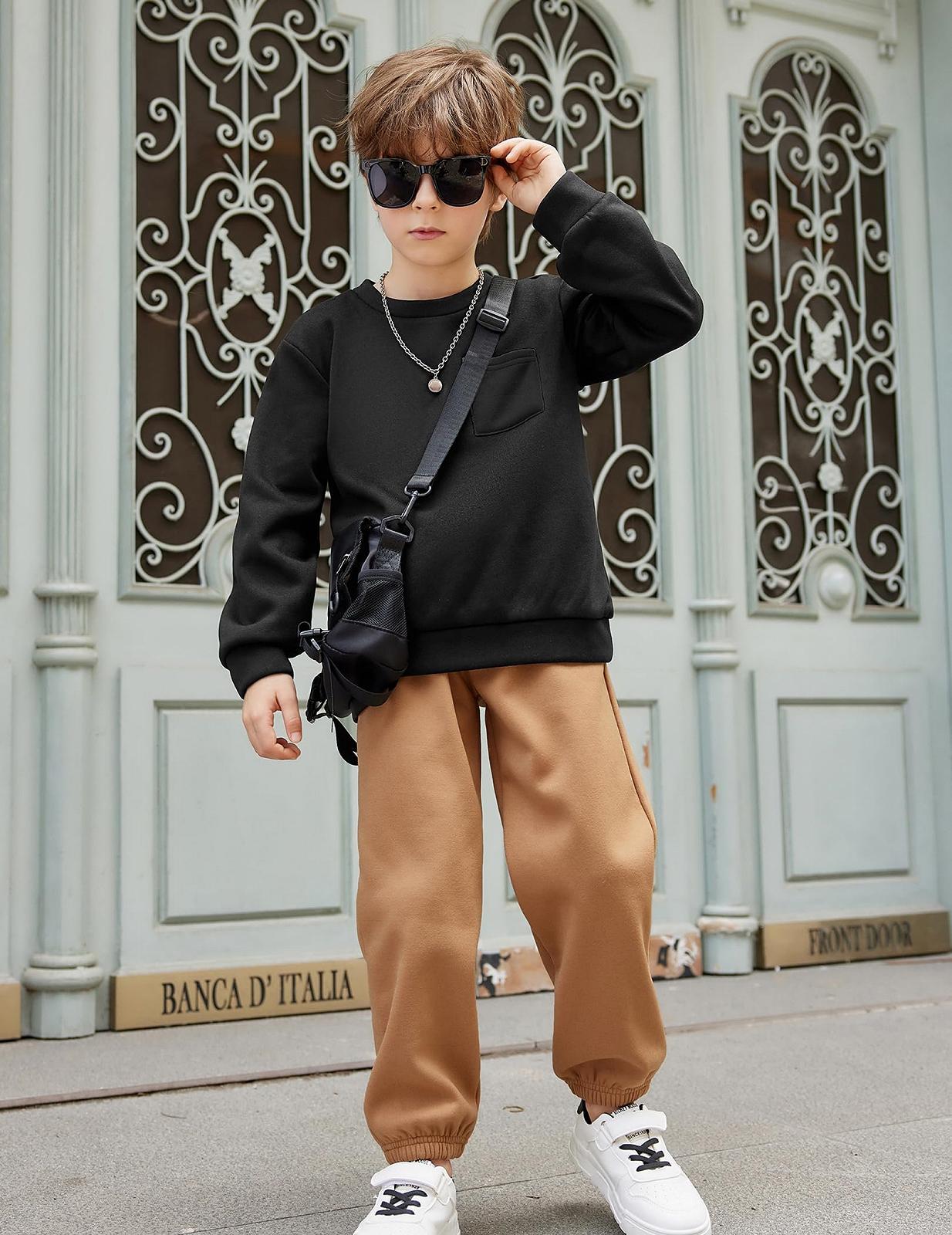 Світшот Arshiner для хлопчиків, флісовий, дитячий пуловер, з круглим вирізом горловини, фото №5