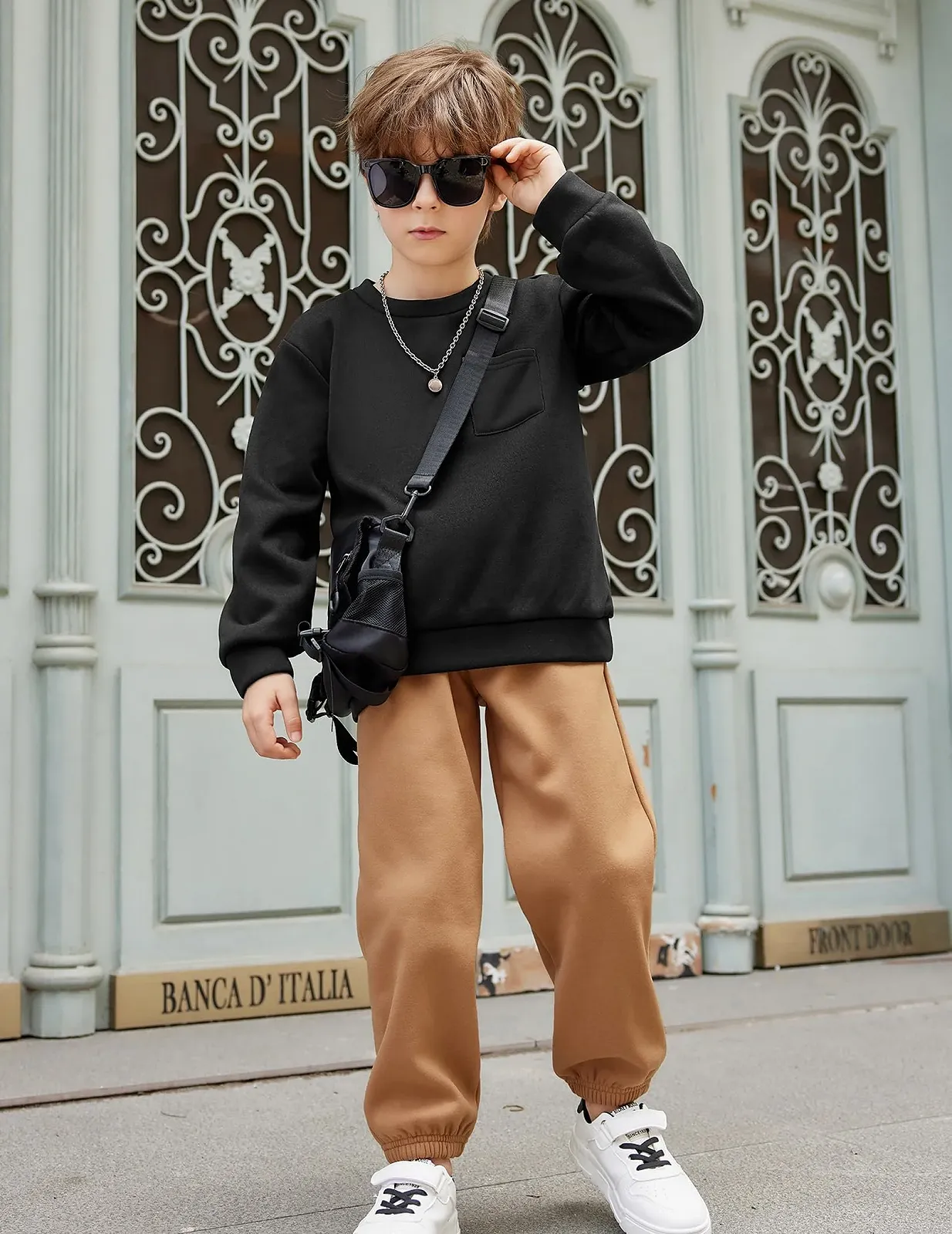 Свитшот Arshiner для мальчиков, флисовый, детский пуловер, с круглым вырезом горловины, с длинными рукавами, зимний топ, джемпер с нагрудным карманом, детская одежда 5-12 лет, фото №5