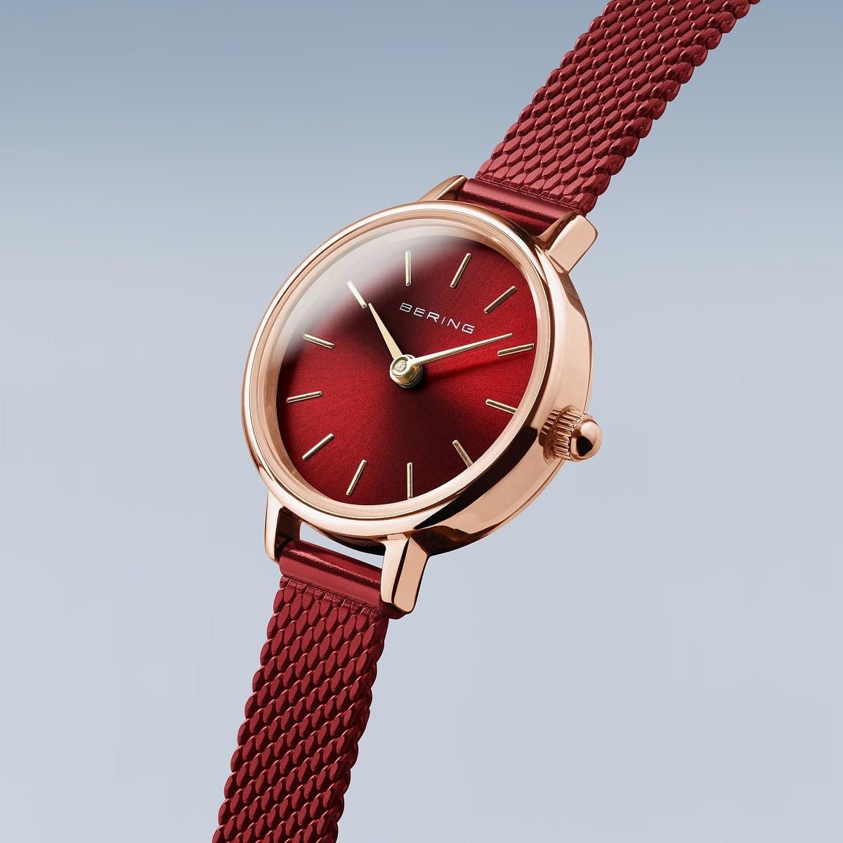 Жіночий годинник Аналоговий BERING 11022-363 Кварцовий Японський механізм Червоний, фото №2