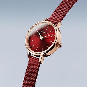 Жіночий годинник Аналоговий BERING 11022-363 Кварцовий Японський механізм Червоний synthetic.ua - Фото 1