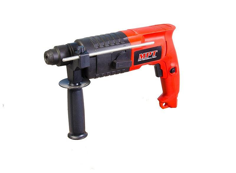 Перфоратор MPT SDS-PLUS 20 мм 500 Вт 850 об/хв 4500 уд/хв 1.5 Дж 2 режими аксесуари 3 шт кейс MRHL2007, фото №2