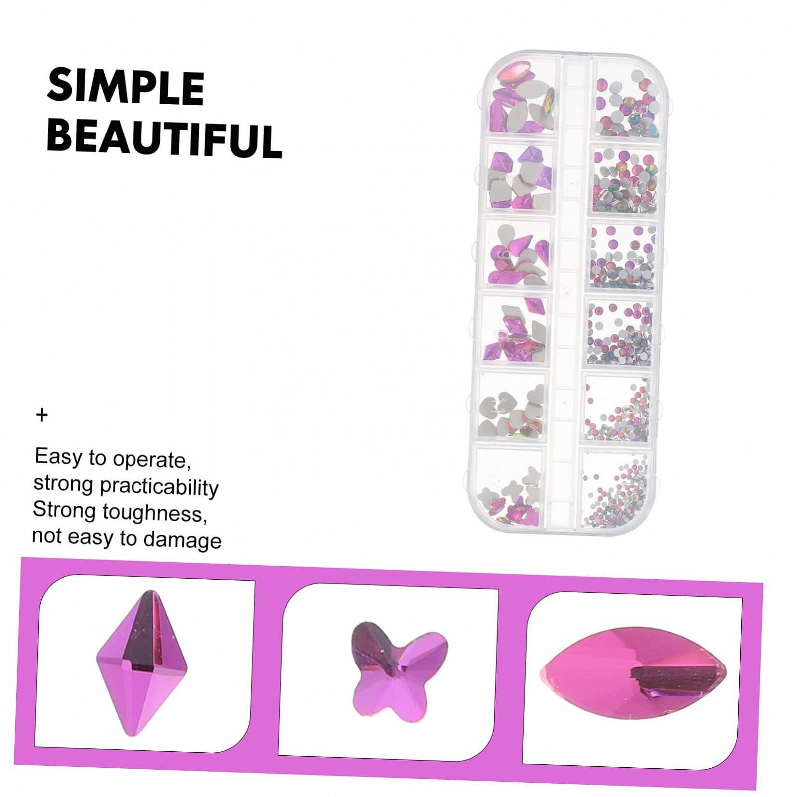 Діаманти для нігтів Healvian, 4 коробки, різнокольорові, безпечні, ніжні для нігтів, фото №6