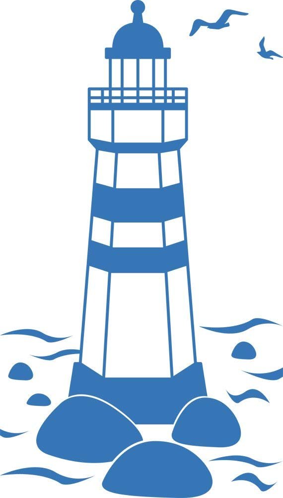 Наклейка на стіну GRAZDesign Lighthouse водонепроникна самоклеюча 100 x 57 см світло-блакитна, фото №2
