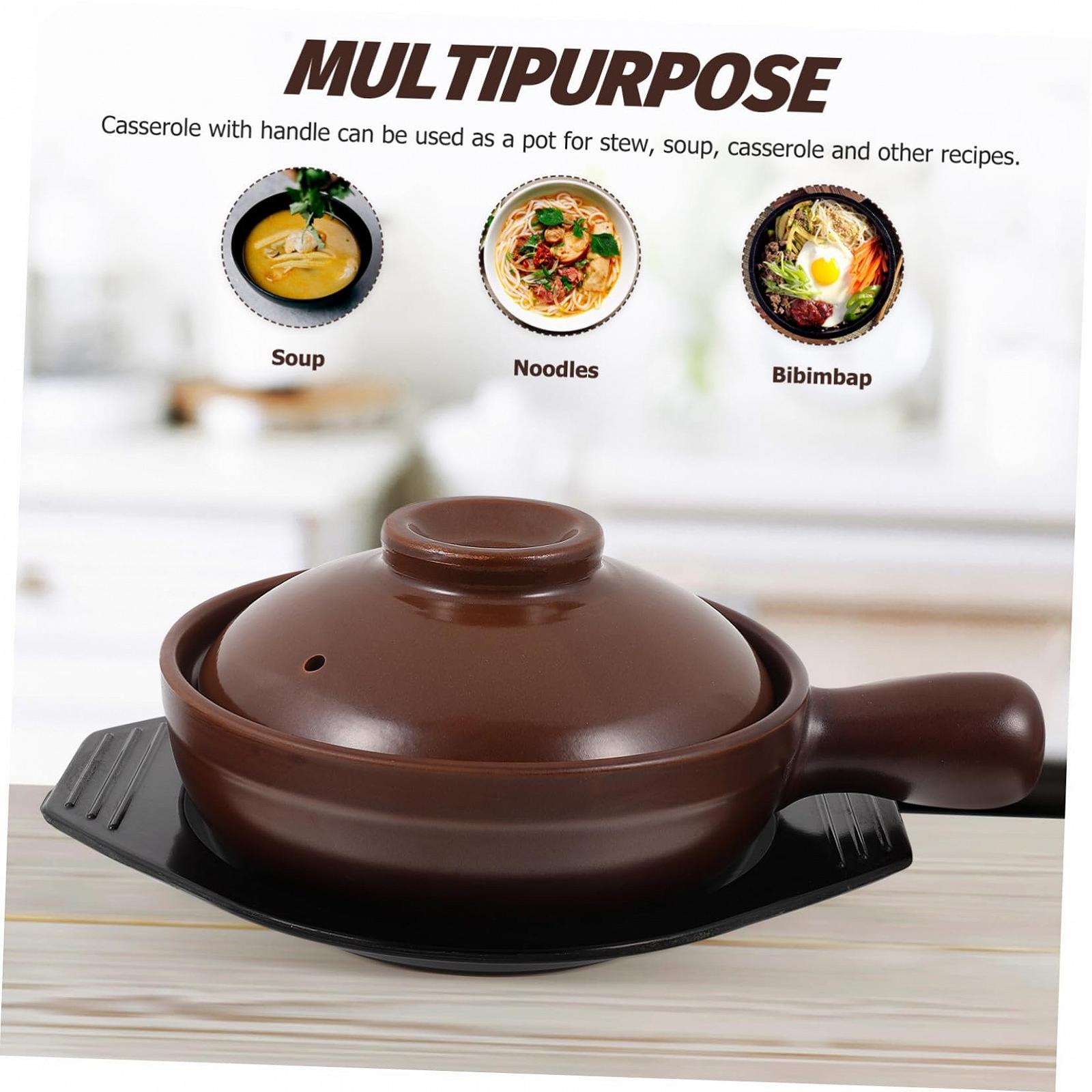 Кастрюля керамическая INOOMP с ручкой Термостойкая, фото №3