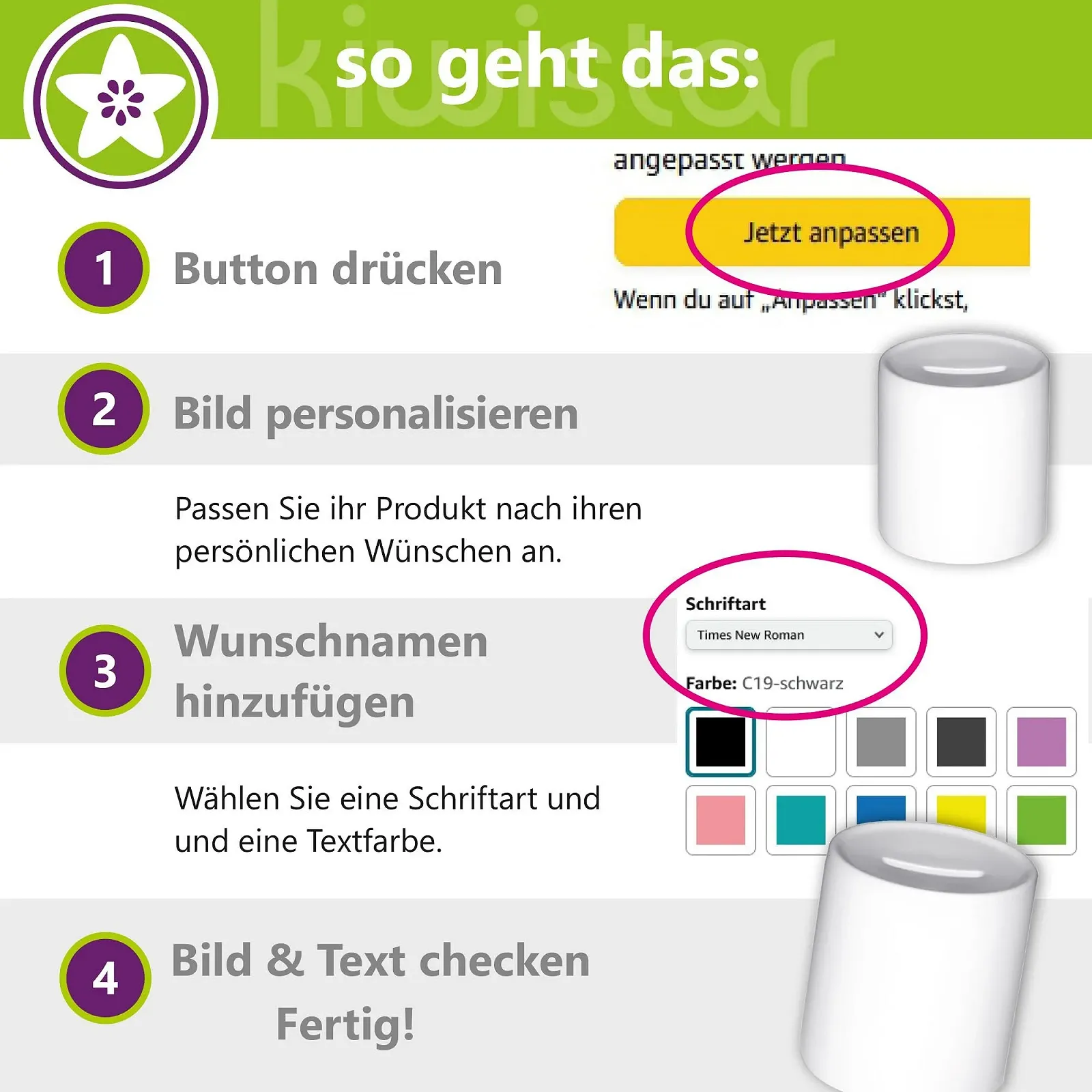 Скарбничка Kiwistar керамічна з прорізом для самостійного оформлення, фото №2