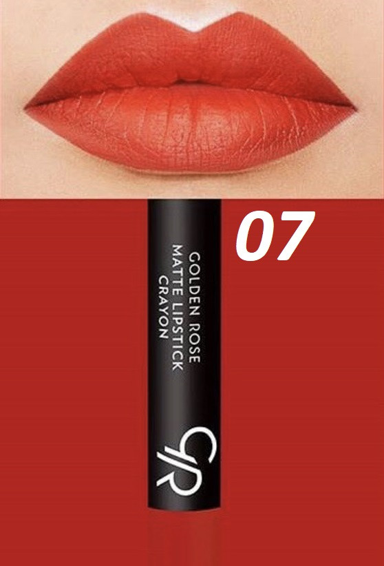 Золота роза Matte Lipstick Crayon 7, фото №1