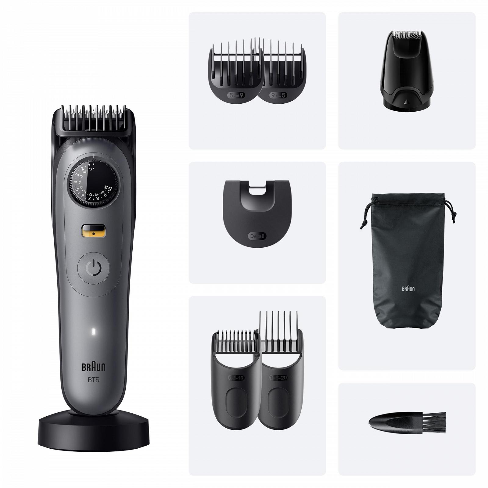 Триммер для бороды Braun Series 5 BT5565 9 аксессуаров 120 мин работы 40 настроек длины водонепроницаемый Серый, фото №7 Триммер для бороды Braun Series 5 BT5565 9 аксессуаров 120 мин работы 40 настроек длины водонепроницаемый Серый, фото №7
