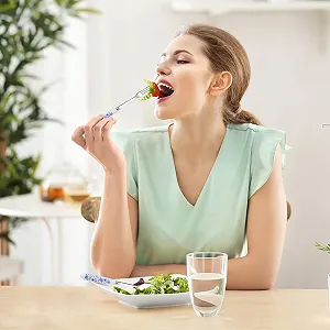 Набор вилок и ложек Цветочный узор (4 десертные вилки + 4 чайные ложки) synthetic.ua - Фото 1