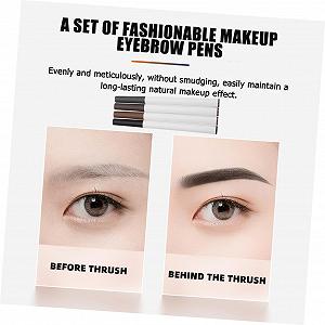 Карандаш Beavorty 4 шт с четырьмя наконечниками для бровей и кистью микроблейдинг для бровей каял косметика для путешествий synthetic.ua - Фото 1
