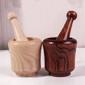 Ступка з товкачиком Дерев'яна для спецій synthetic.ua - Фото 1