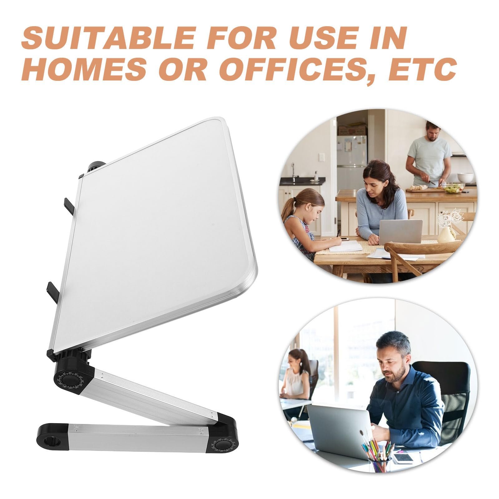 Подставка для ноутбука Cabilock Регулируемая Складная с улучшенным отводом тепла Многофункциональная для ПК и планшета для офиса и дома Компактная Эргономичная Настольная, фото №8