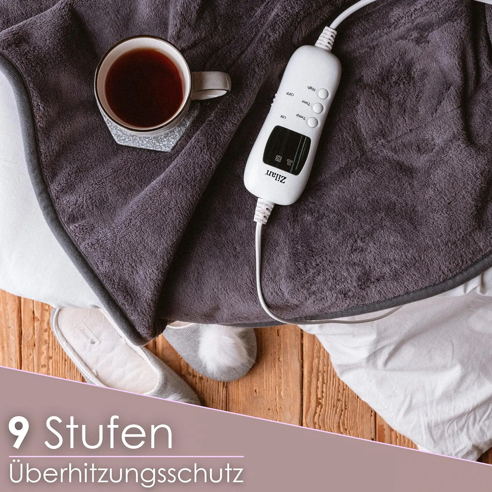 Электрическое одеяло XXL 180 x 160 см, 9 уровней температуры, фото №2