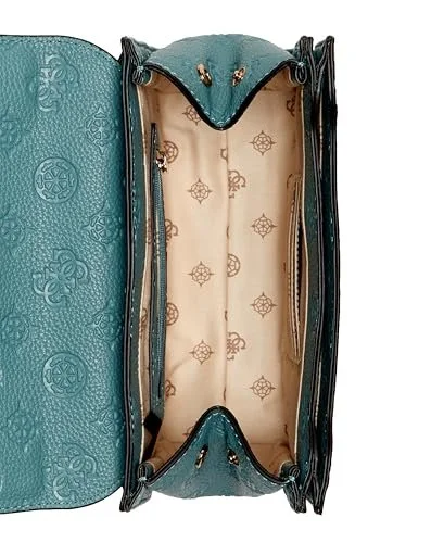 Сумка через плече GUESS Жіноча Cresidia Convertible Flap, Блакитно-зелений/Відтінок раю (Trace of Paradise), One Size, фото №4