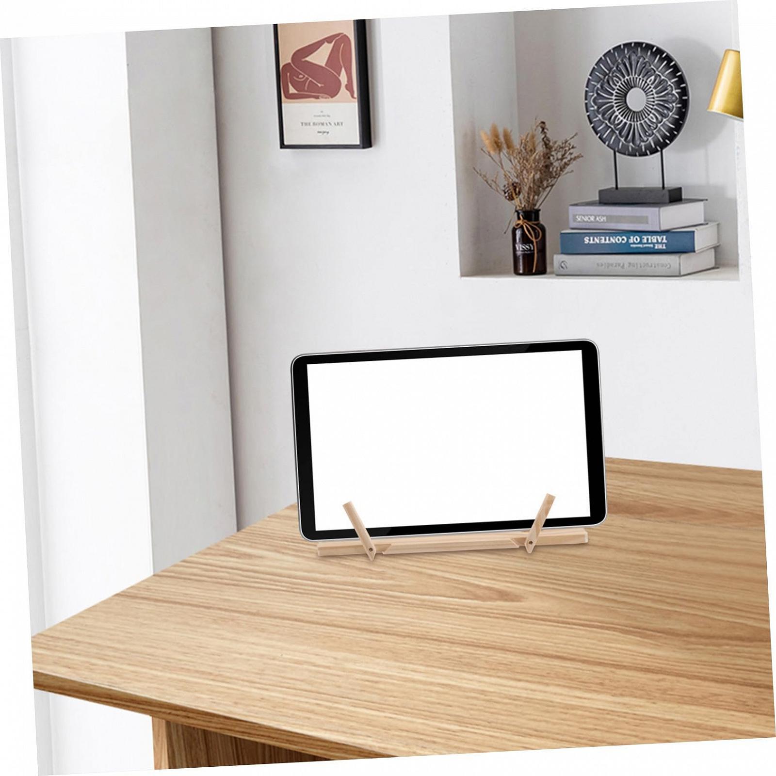 Регулируемая Деревянная Подставка для Книг с Боковыми Держателями, фото №6