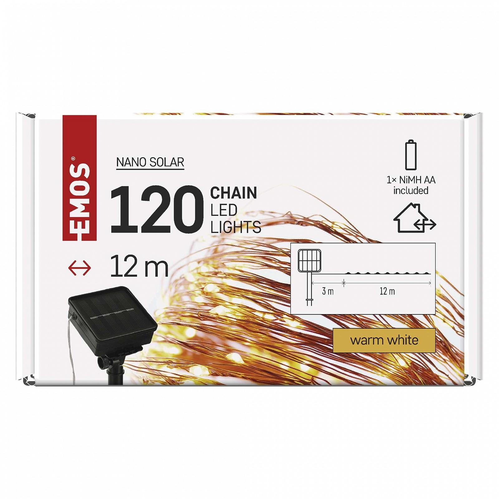 Гірлянда EMOS Micro LED, 120 Nano LED, теплий білий, мідний дріт 12 + 3 м, фото №7