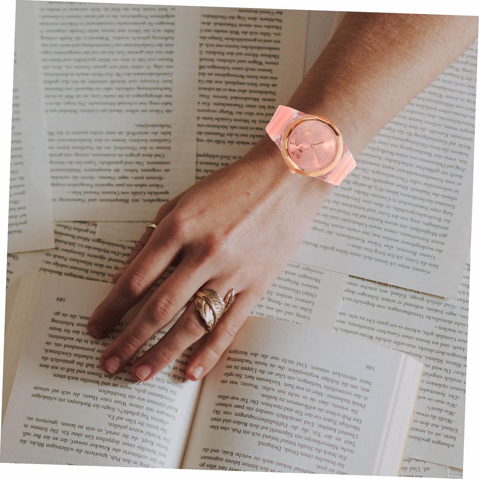 Годинник жіночий PartyKindom з силіконовим ремінцем, аналоговий, кварцовий механізм, фото №8