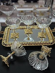 Поднос зеркальный с ручками прямоугольный 45х32 см - Фото 1