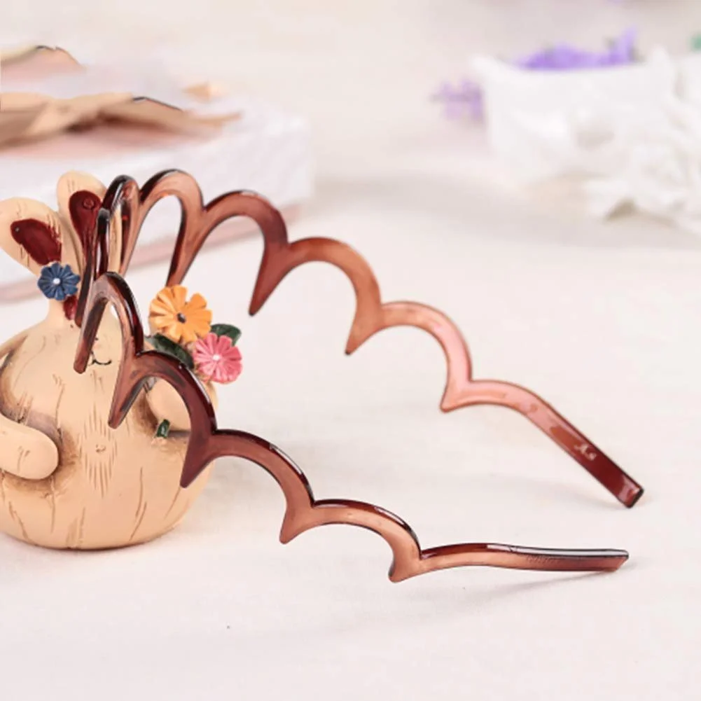 Набір з 3 пластикових зигзагоподібних обручів для волосся для чоловіків і жінок, фото №4