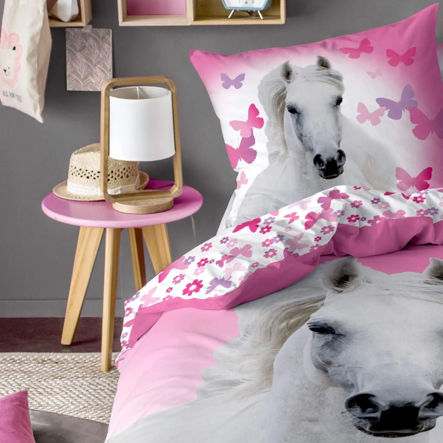 Постельный набор Horse White Butterfly 135 x 200 см 80 x 80 см, фото №2
