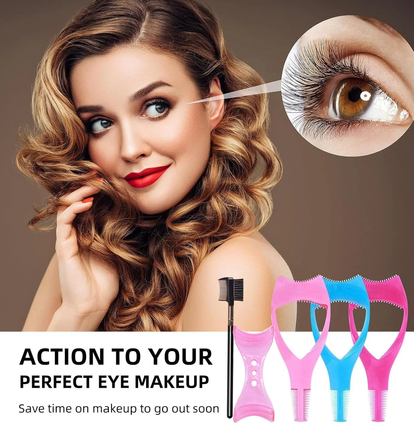 Набір GWAWG 3 в 1 Маскара Щит Додаток Лайнер Пензлі для брів 7 предметів, фото №7